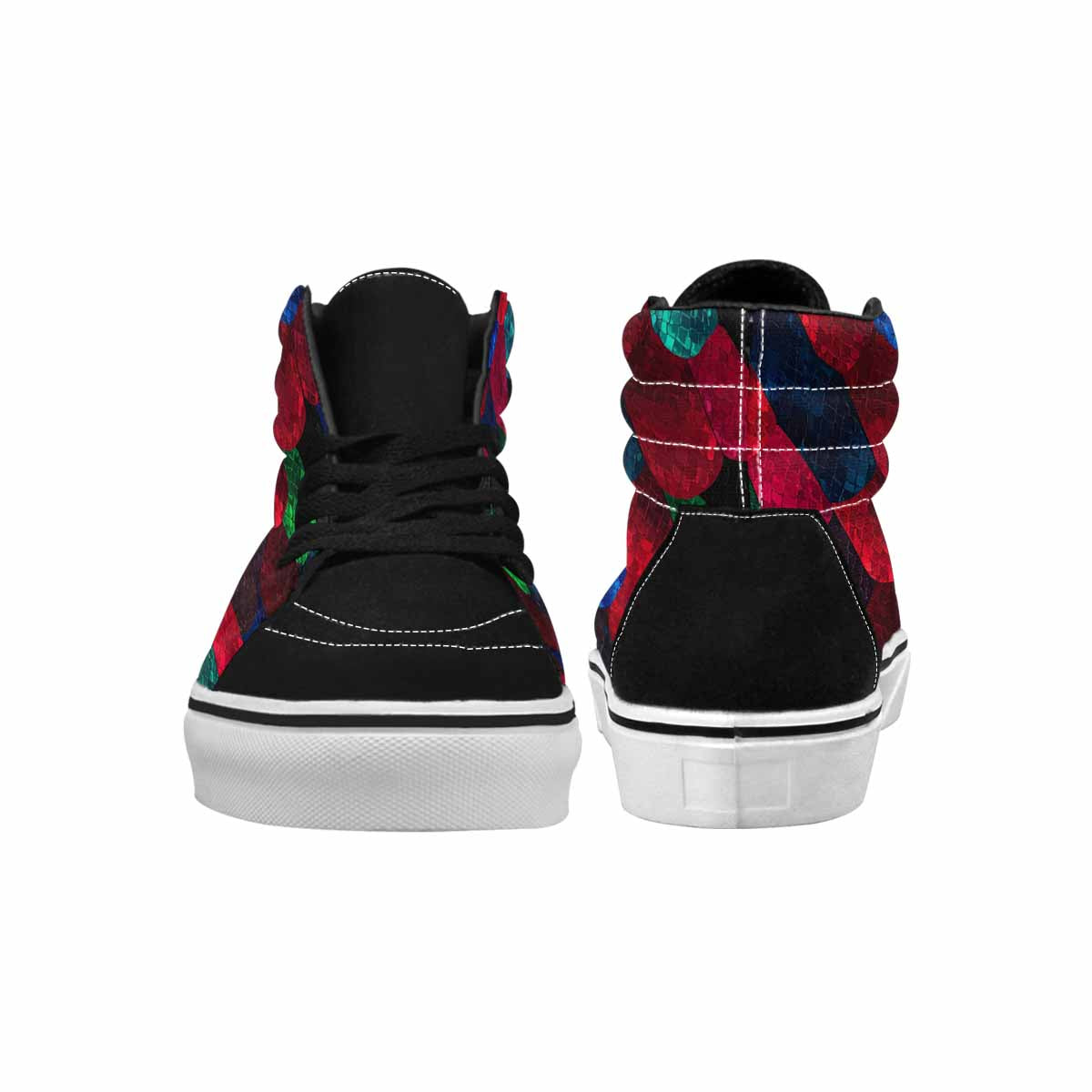MEN'S Dark Snake Print High Top Canvas Y2K Sneakers