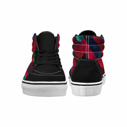 MEN'S Dark Snake Print High Top Canvas Y2K Sneakers