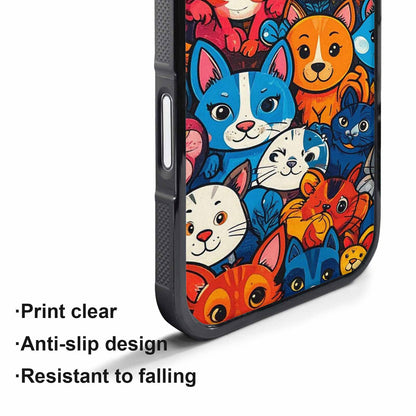 iPhone 17 Pro Case — Seamless Tileable Pattern Of Overlapping Cartoon, Personalized Phone Case
