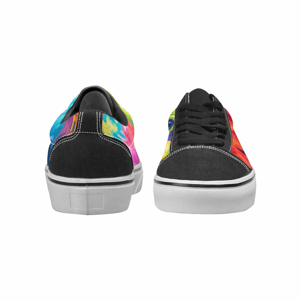 WOMEN'S Aliens  Tie Dye Lace-Up Canvas Wallpaper Art Sneakers