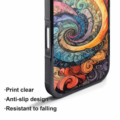 iPhone 17 Air Case — Tie Dye Swirls Black White Tie, Personalized Phone Case