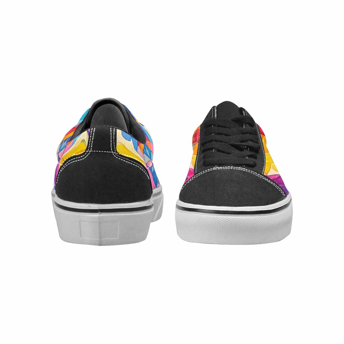 WOMEN'S Pansexual Flag Color Canvas Lace-Up Y2K Custom Sneakers
