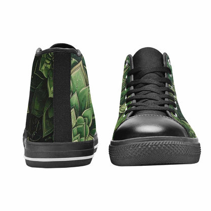 WOMEN'S Mandala High Top Canvas Neon Fantasy Shoes