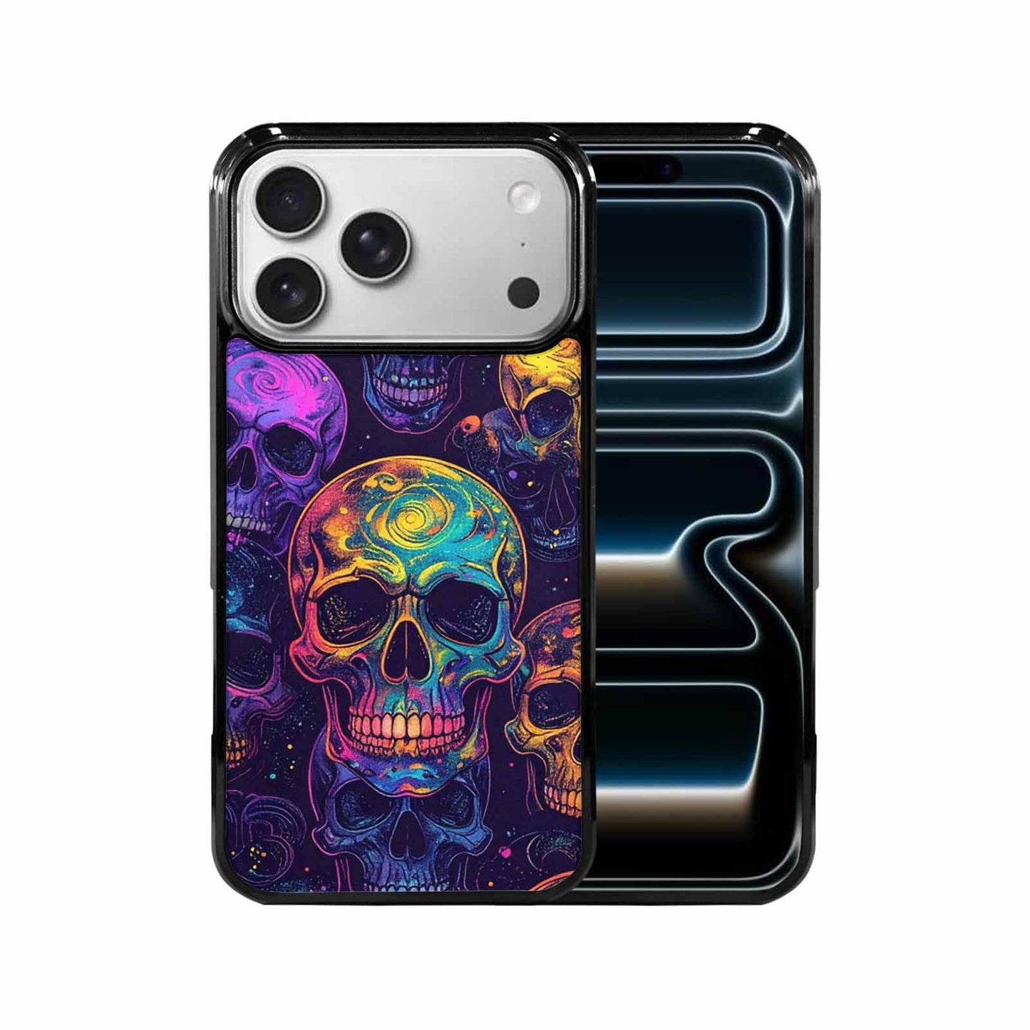 iPhone 17 Pro Max Case — Galaxy Skulls Art Seamless Gothic Skulls, Custom Art Phone Cover