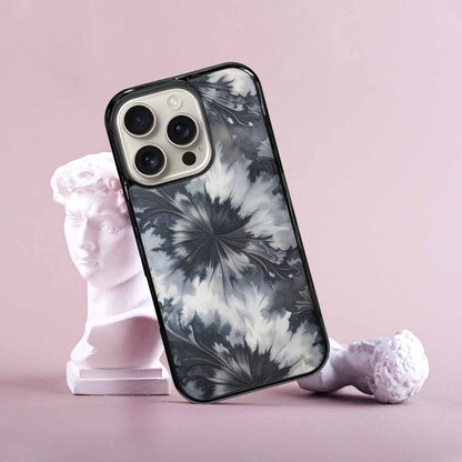 iPhone 16 Pro Case — Tie Dye Black And Gray Blended, Custom Phone Case
