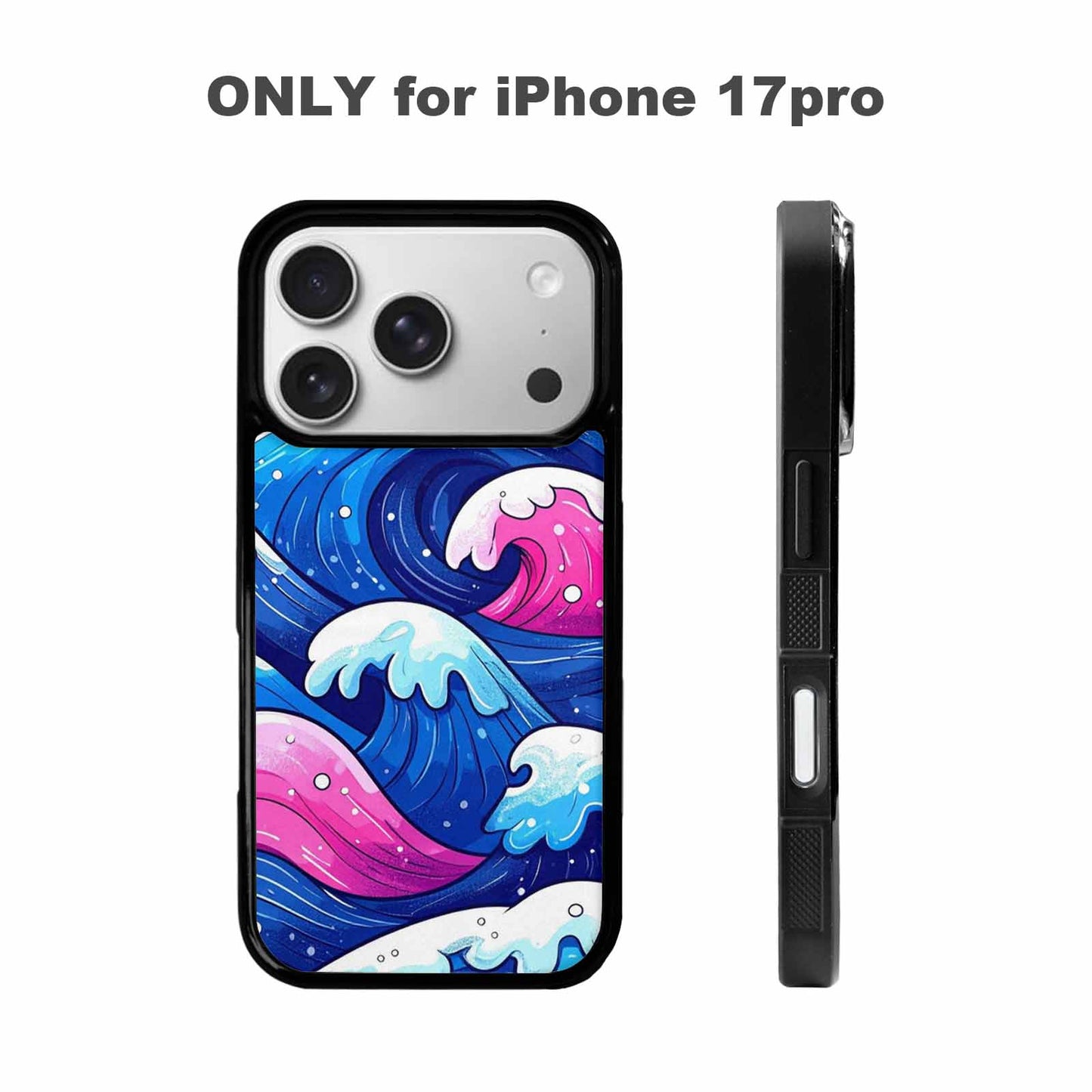 iPhone 17 Pro Case — Glossy Winter Wave Seamless Cartoon Cute, Custom Designed Case Cover