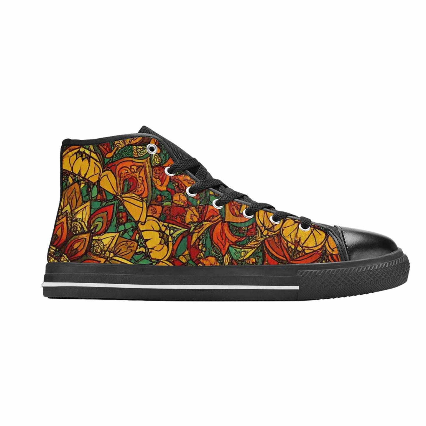 MEN'S Mandala Lions High Top Canvas Dark Academia Custom Shoes