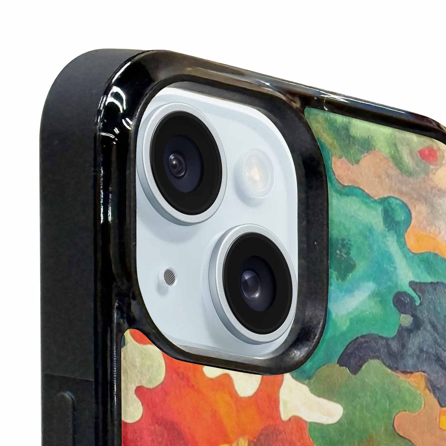 iPhone 15 Plus Case — Camo Patches Full Color Vibrant Camo, Original Design Phone Case