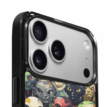 iPhone 17 Pro Case — Aliens Camo Aliens Pattern Hundreds Alien, Custom Art Phone Cover