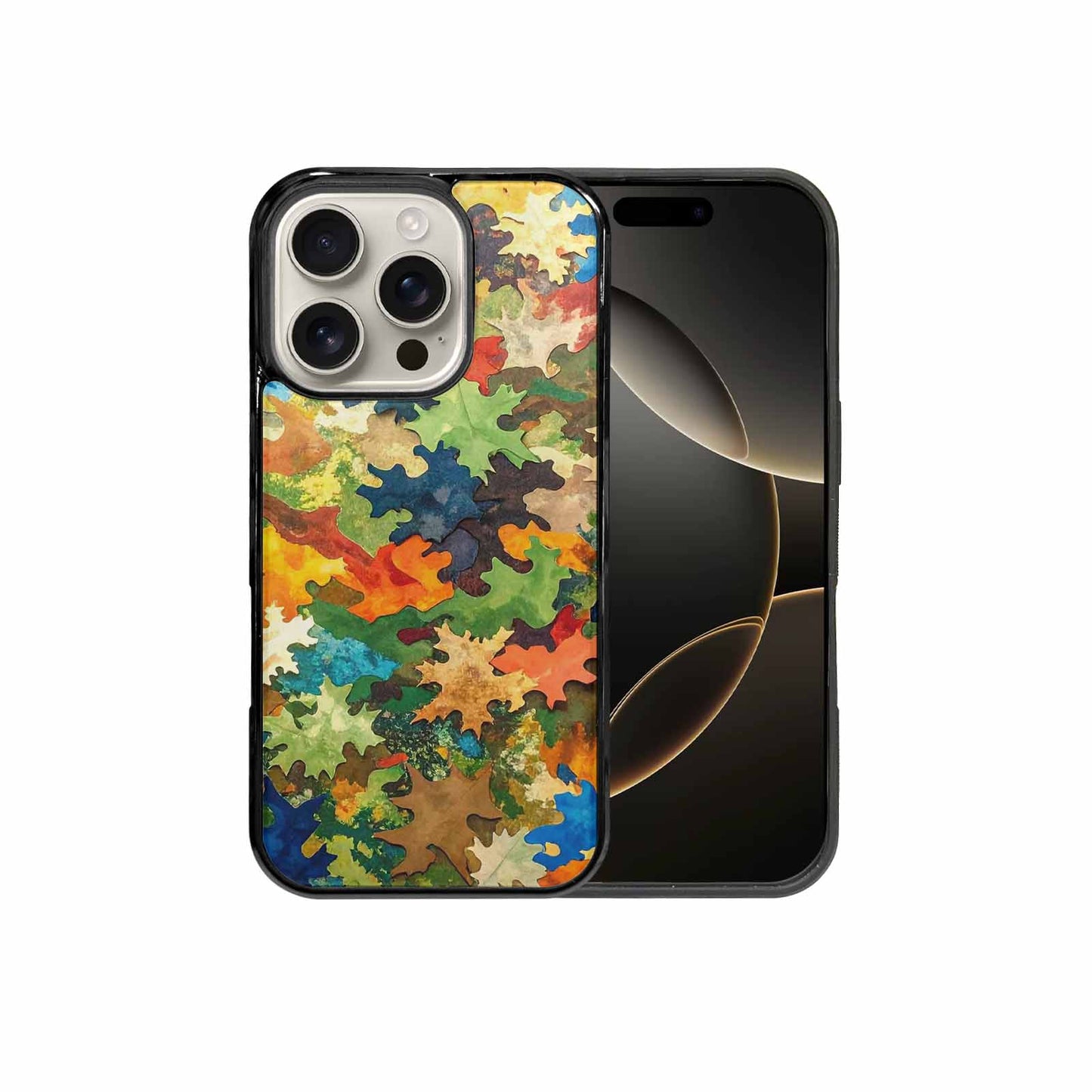iPhone 16 Pro Case — Camo Patches Full Color Vibrant Camo, Personalized Phone Case
