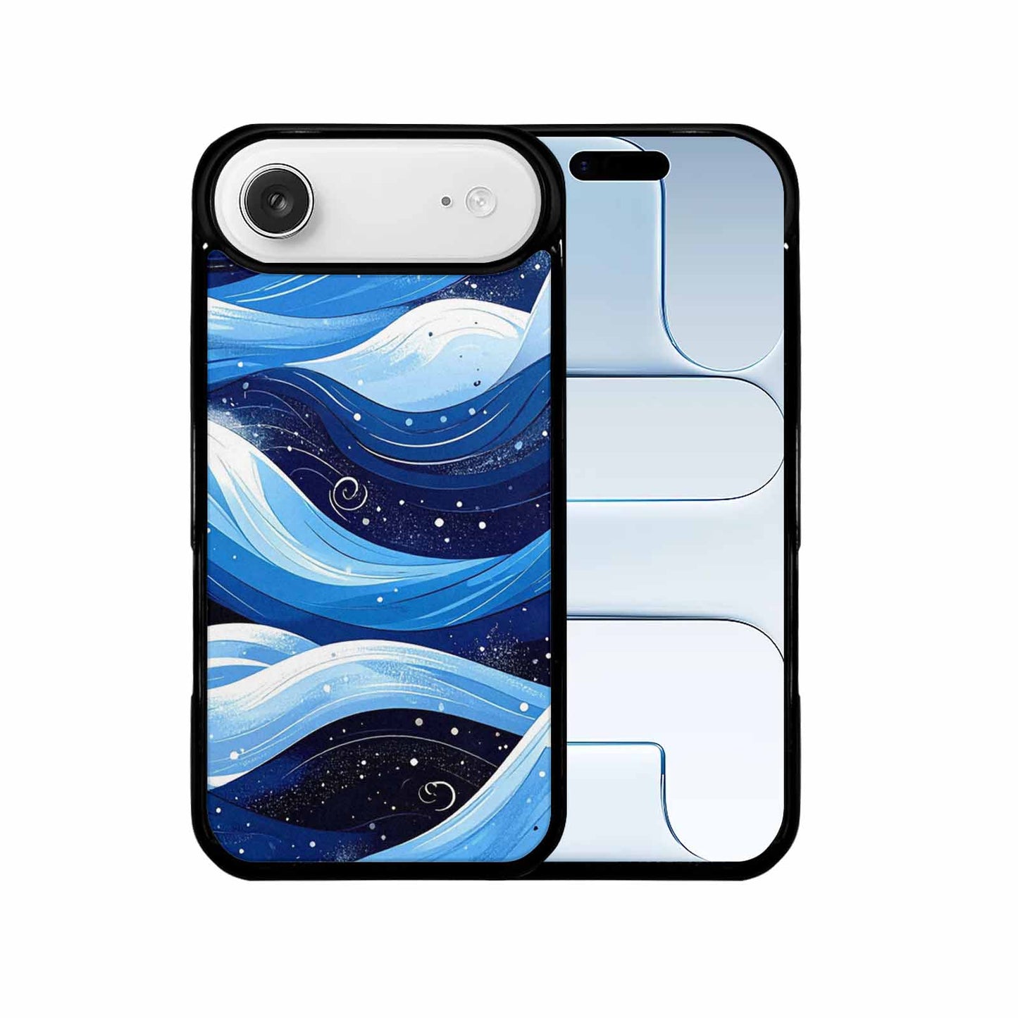 iPhone 17 Air Case — Glossy Winter Wave Seamless Cartoon Cute, Customized Protective Case