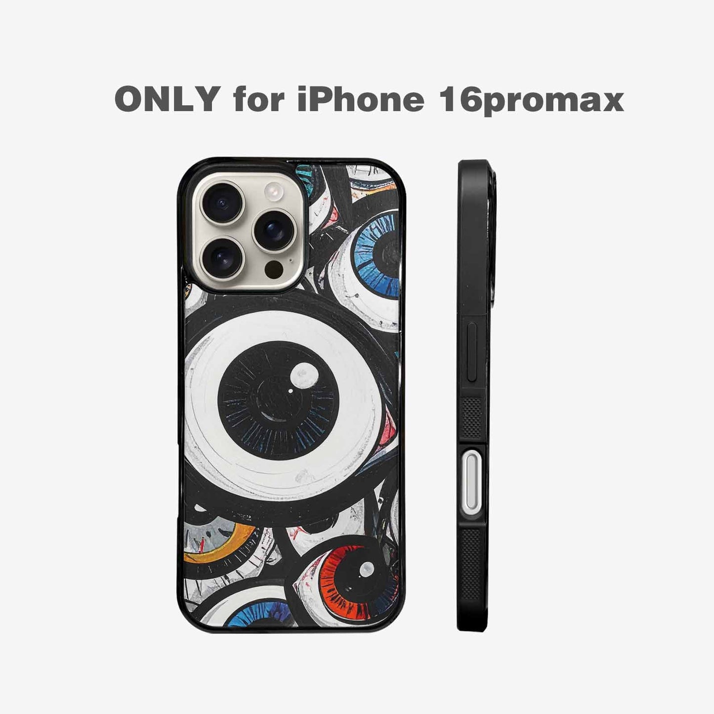 iPhone 16 Pro Max Case — Googly Cartoon Eyeballs, Custom Art Phone Cover
