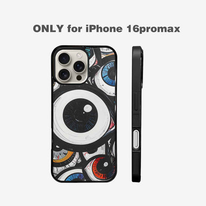 iPhone 16 Pro Max Case — Googly Cartoon Eyeballs, Custom Art Phone Cover