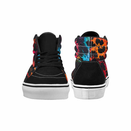WOMEN'S Dark Animal Print High Top Canvas Surreal Sneakers