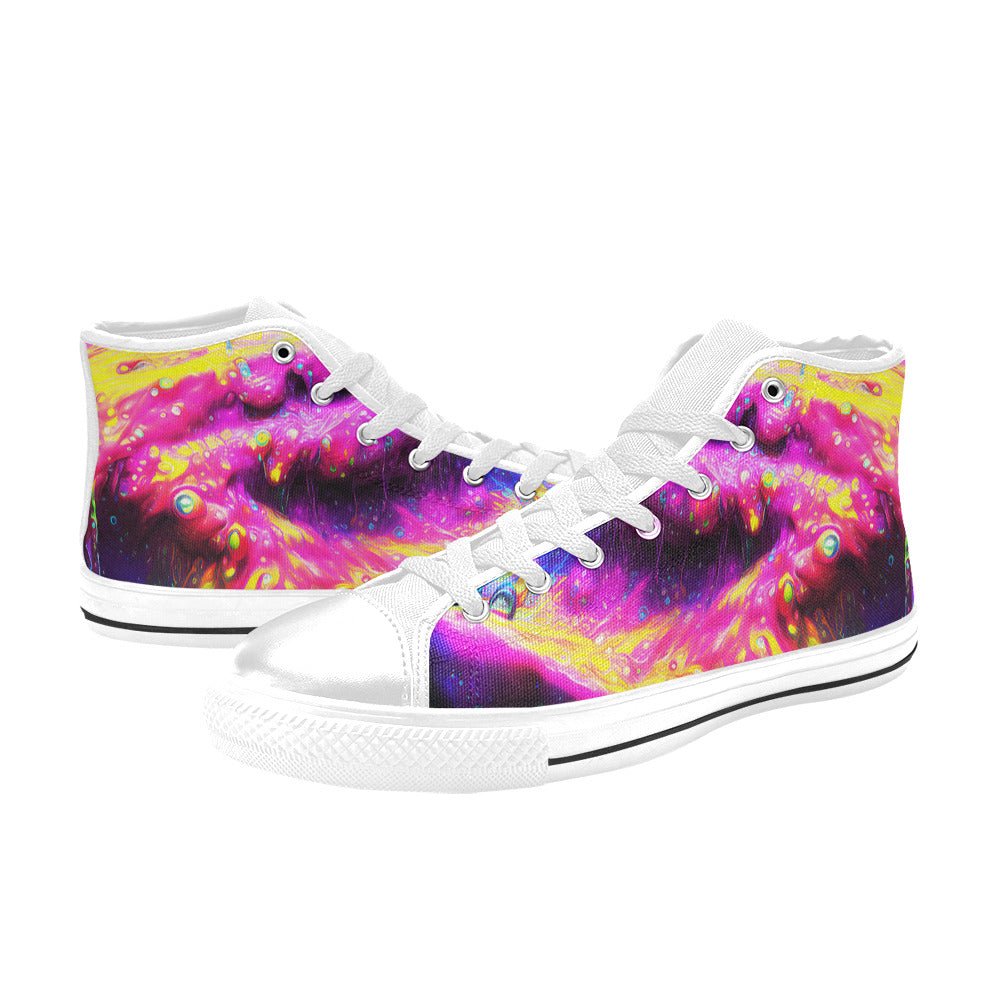 MEN'S Cc Acid Bath Drip High Top Canvas Vivid Custom Shoes