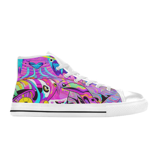 MEN'S Trip Art 2 Men’S High Top Canvas Wallpaper Art Custom Sneakers