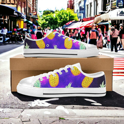 Jellyfish Orange Black Unique WOMEN Bold Art - Freaky Shoes | Custom Art Sneakers