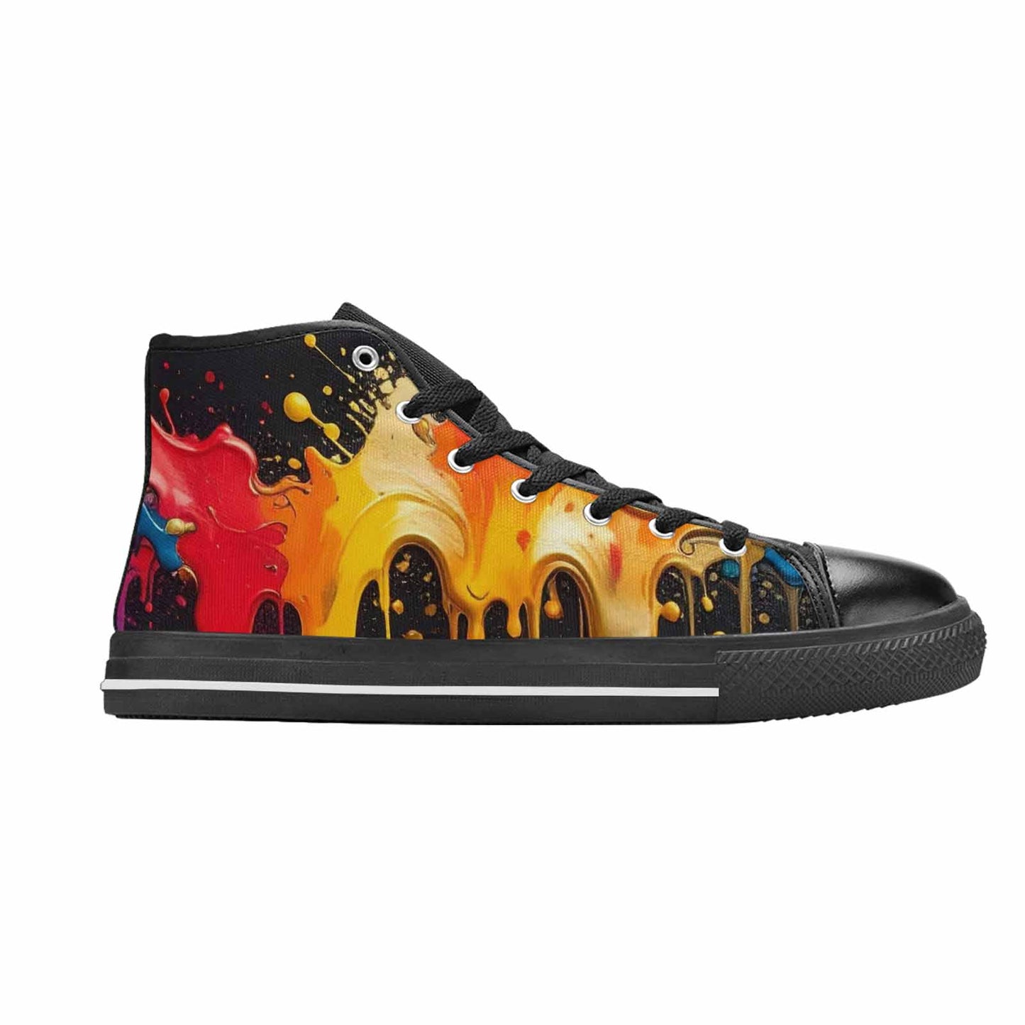 MEN'S Paint Splatter High Top Canvas Y2K Shoes