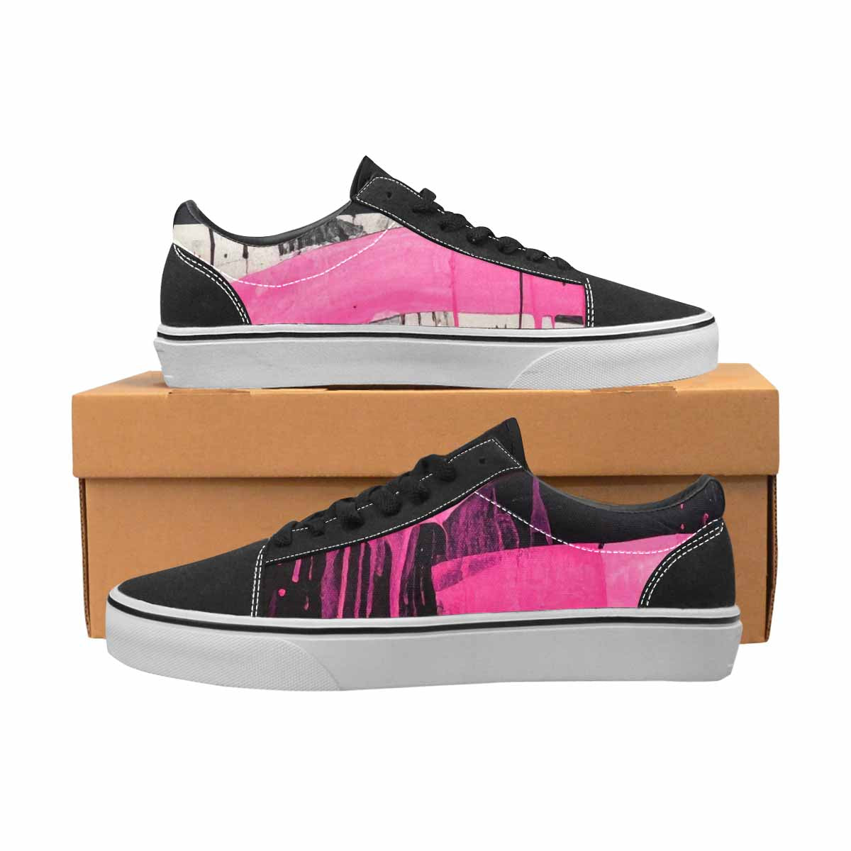 WOMEN'S Zebra Stripe Burst Lace-Up Canvas Dreamlike Shoes