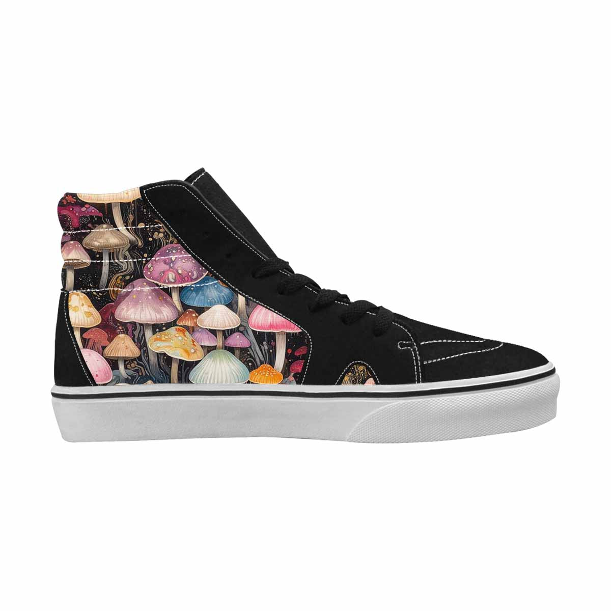 MEN'S Mushrooms High Top Canvas Vibrant Chaos Sneakers