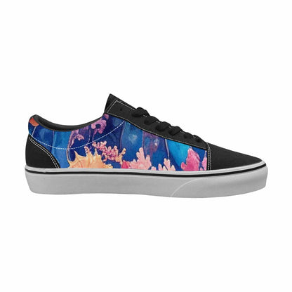 MEN'S Fish Scale Coral Canvas Lace-Up Grunge Custom Shoes