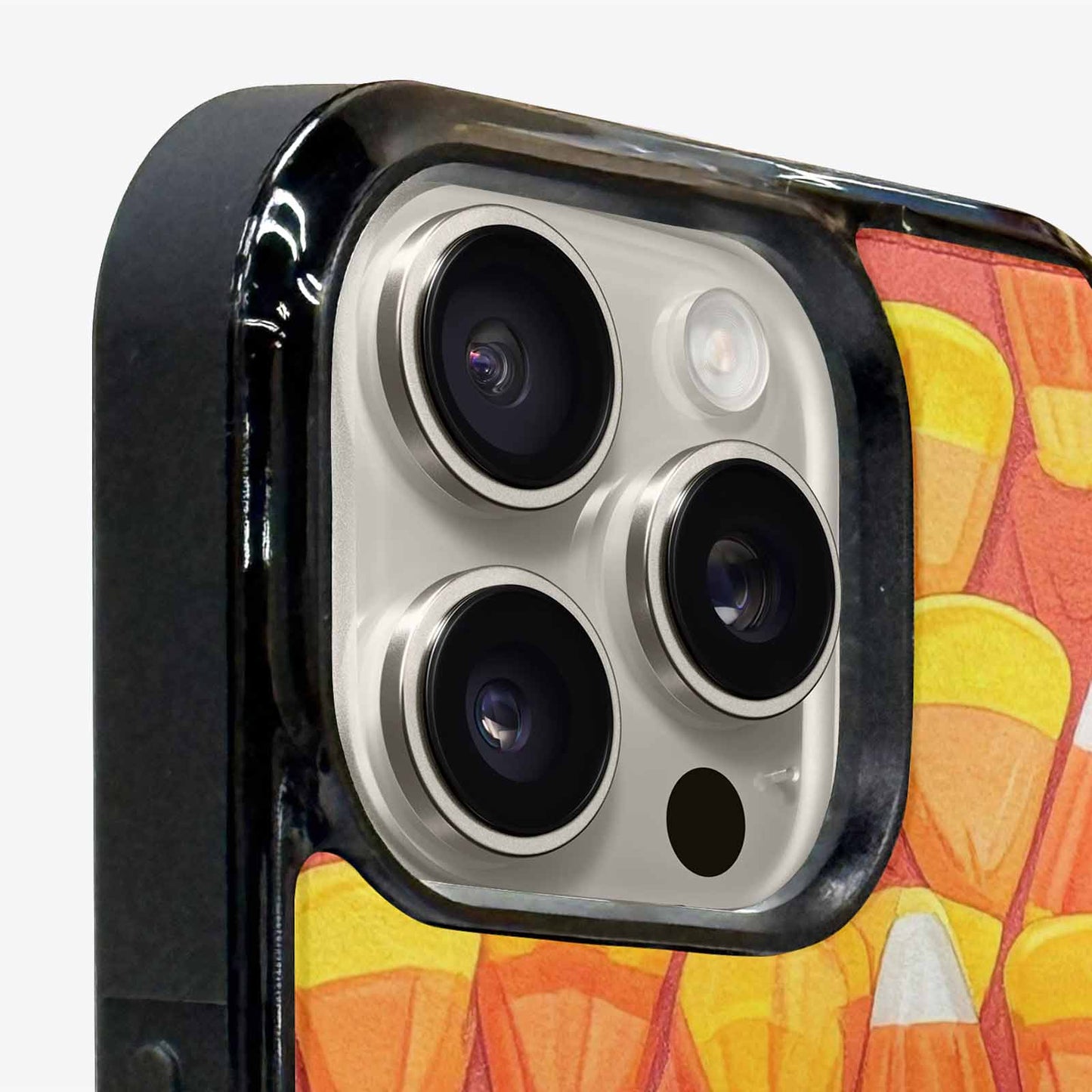 iPhone 16 Pro Case — Candy Corn Shapes In Bright Orange, Original Design Phone Case