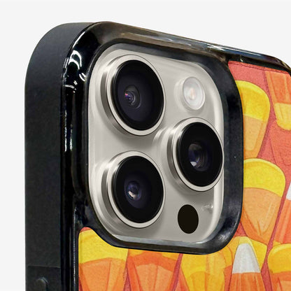 iPhone 16 Pro Case — Candy Corn Shapes In Bright Orange, Original Design Phone Case