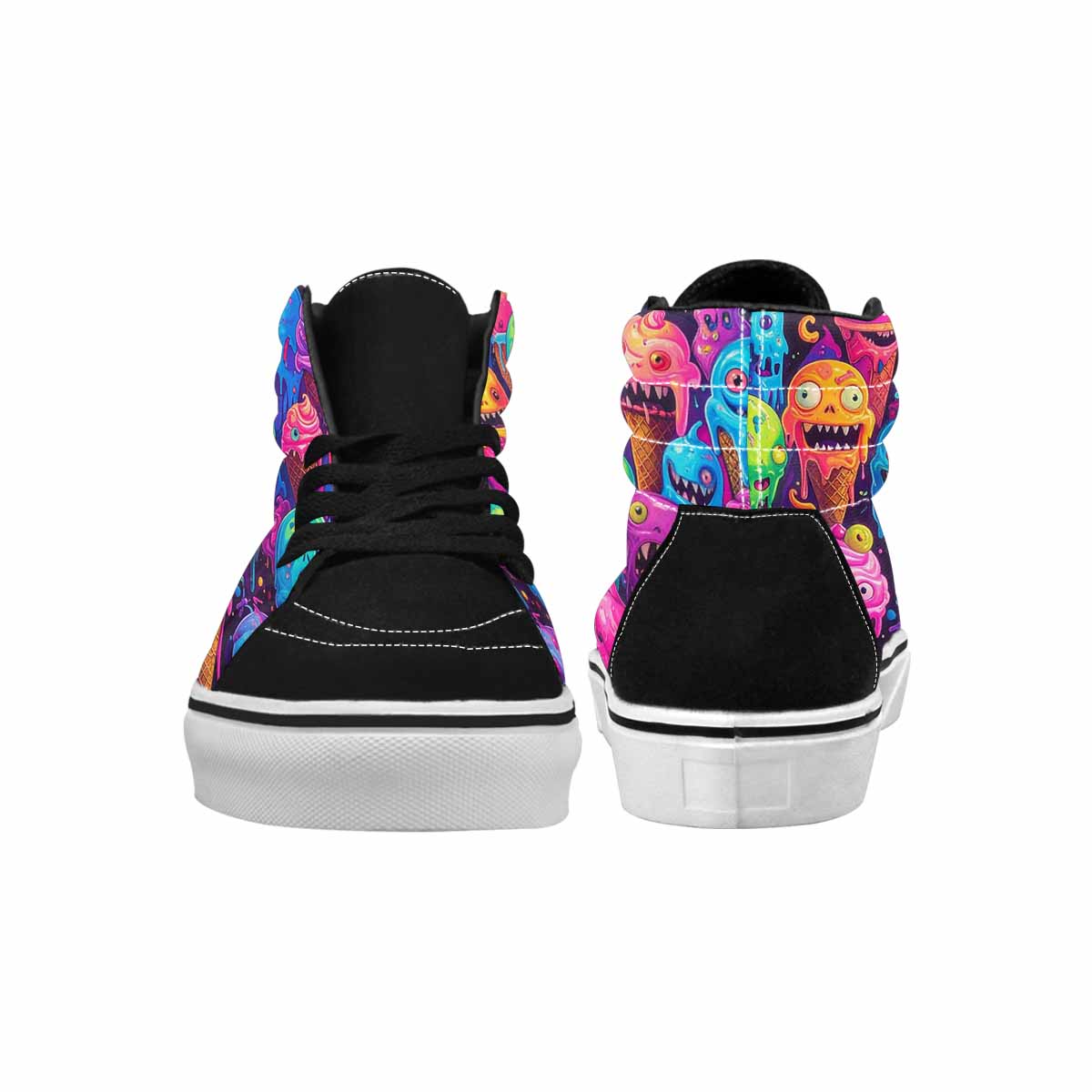 MEN'S Ice Cream Monsters  High Top Canvas Cottagecore Sneakers
