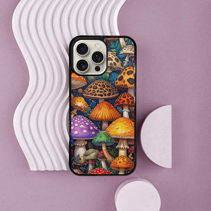 iPhone 16 Pro Max Case — Mushrooms Pattern Hundreds Of 0x7, Unique Phone Case Design