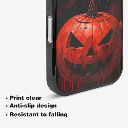 iPhone 16 Plus Case — Bloody Pumpkin Face Custom, Personalized Phone Case