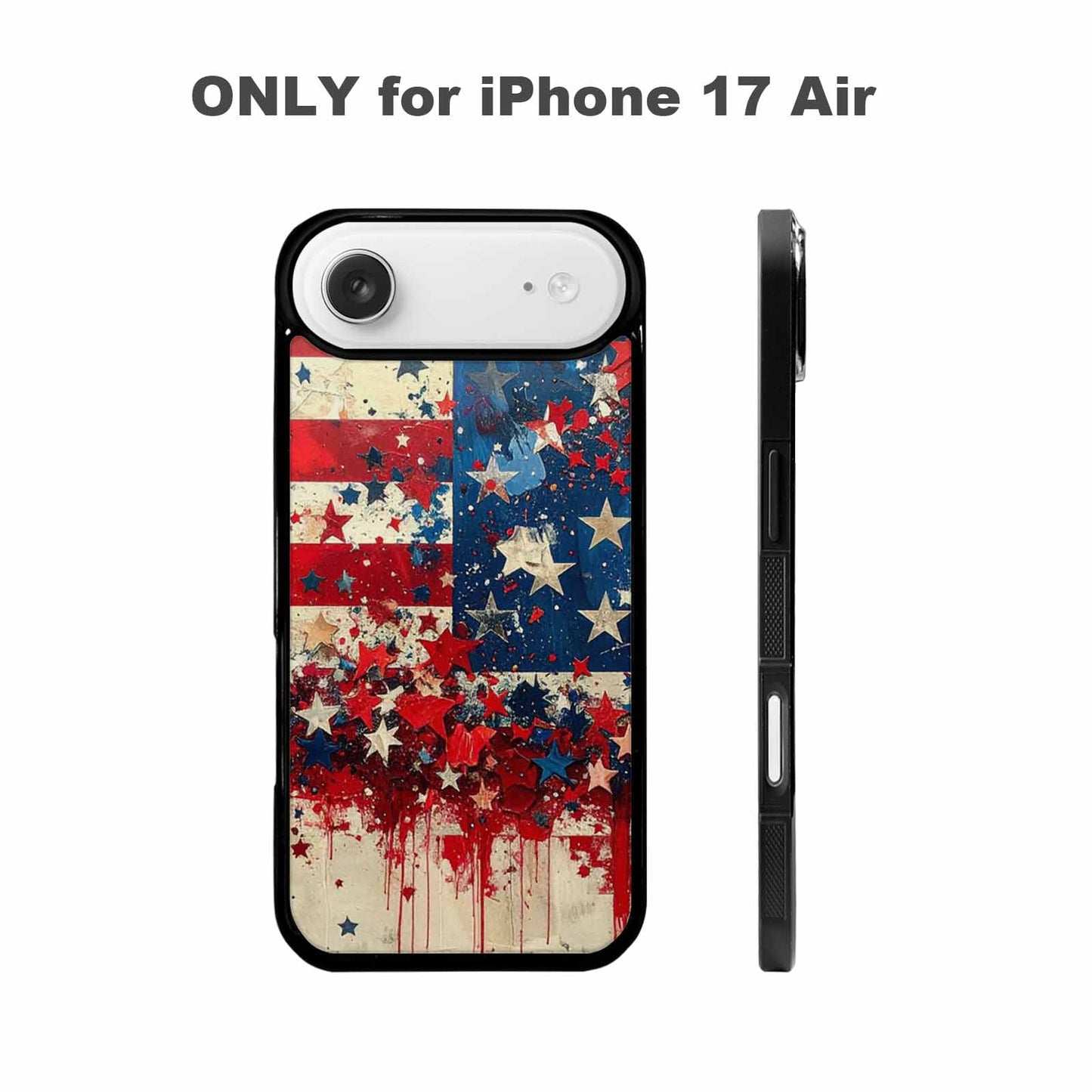 iPhone 17 Air Case — Patriotic Stars And Stripes American Galaxy, Custom Art Phone Cover