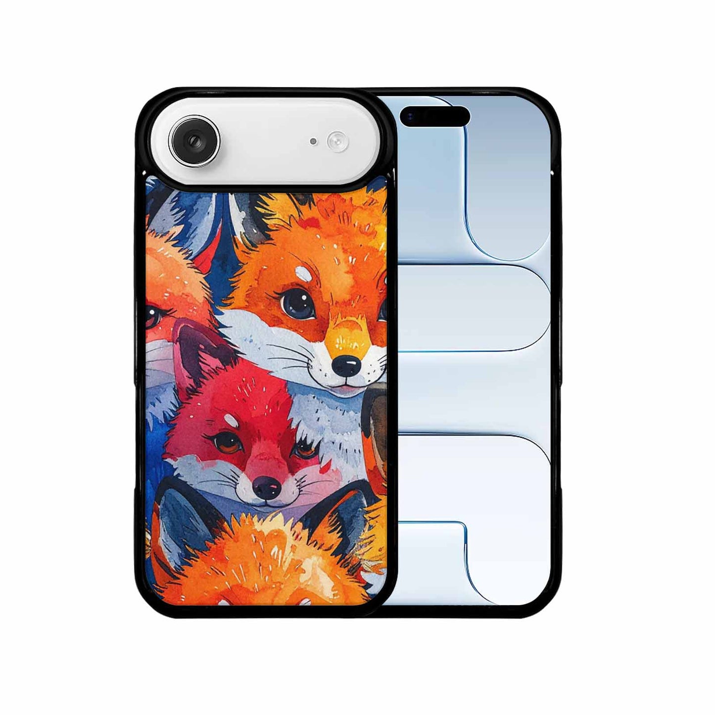 iPhone 17 Air Case — Watercolor Kawaii Fox Faces Watercolor Abstract, Custom Made Phone Cover