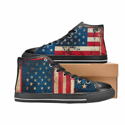 MEN'S American Flag Stars High Top Canvas Y2K Custom Sneakers