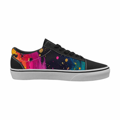 MEN'S Paint Splatter Canvas Lace-Up Aesthetic Custom Sneakers