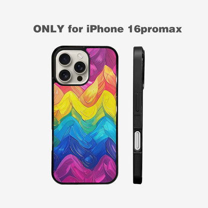 iPhone 16 Pro Max Case — Pansexual Flag Color Theme Small Rainbow, Original Design Phone Case