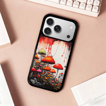 iPhone 17 Pro Case — Black Red Ink Rainbow Drip Original, Custom Art Phone Cover