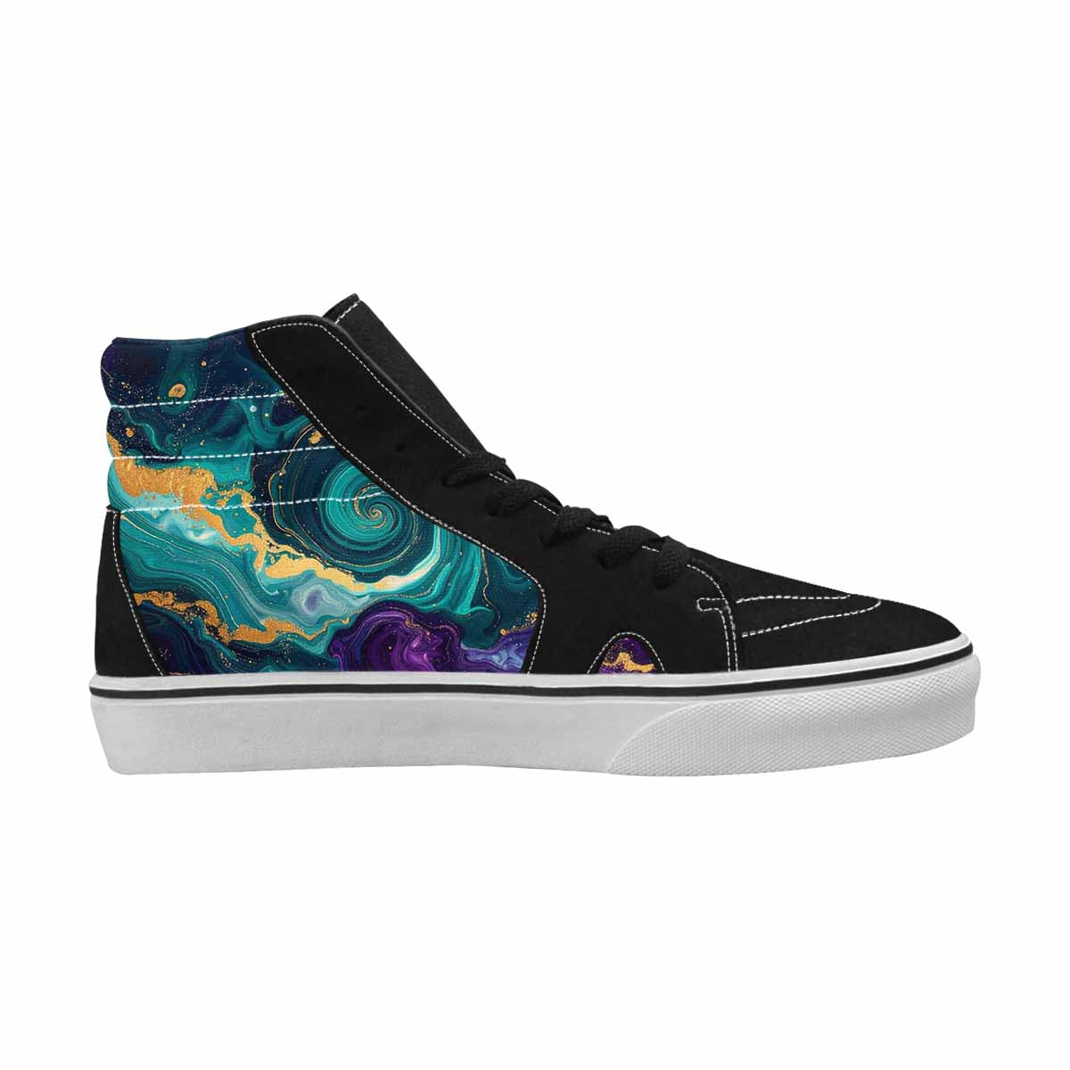 WOMEN'S Marble Galaxy Swirl High Top Canvas Surreal Sneakers