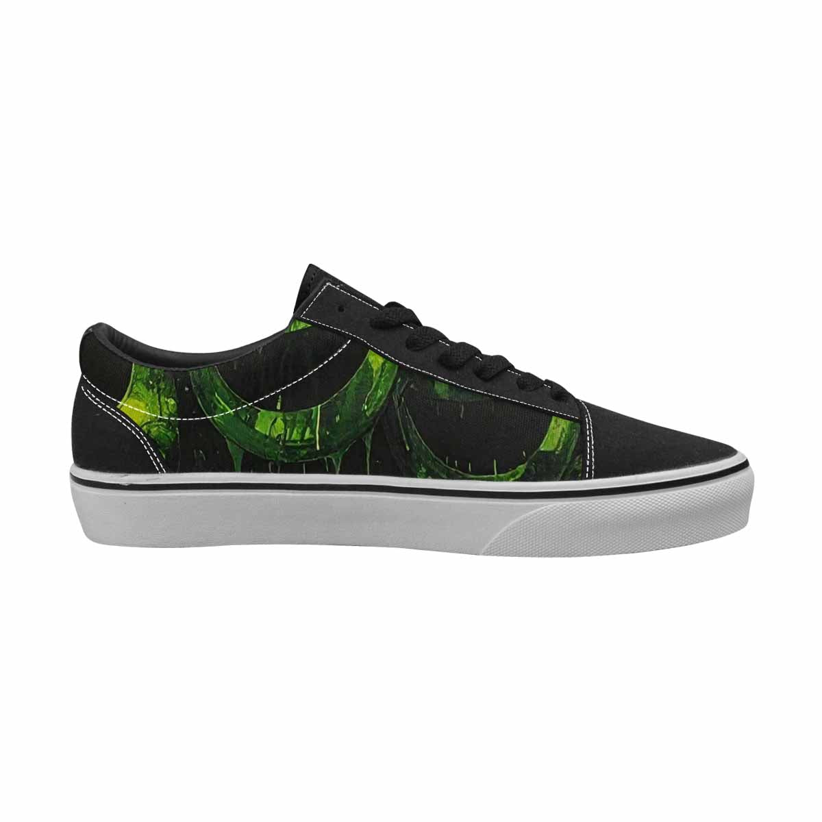 WOMEN'S Melting Moon Smiley Lace-Up Canvas Cottagecore Custom Sneakers
