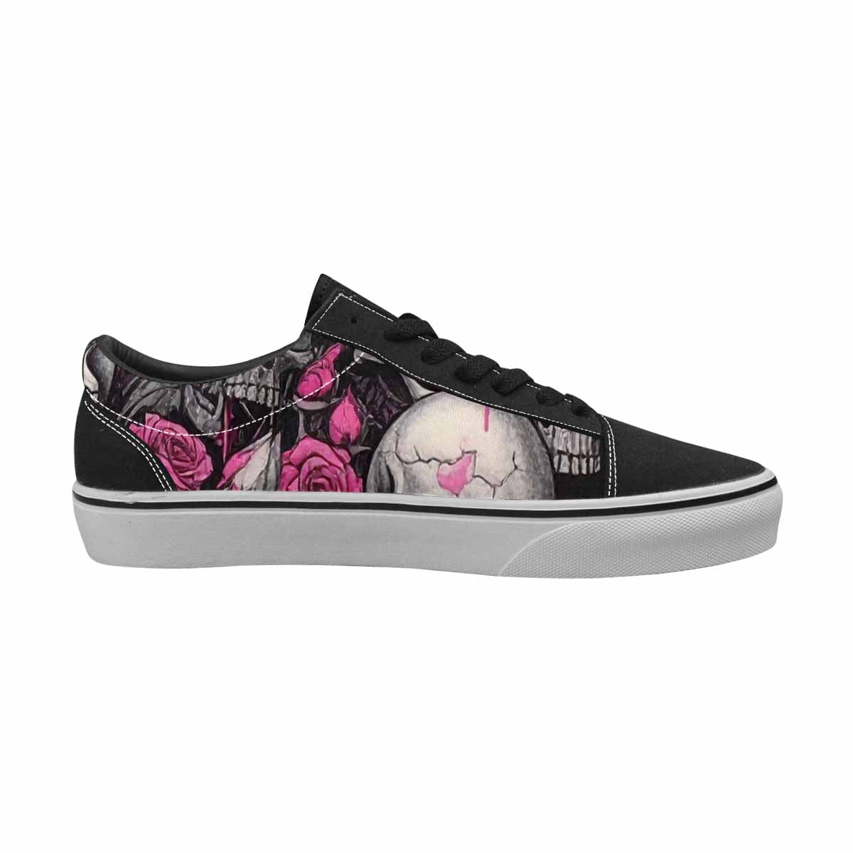 WOMEN'S Skull Roses Lace-Up Canvas Y2K Custom Shoes