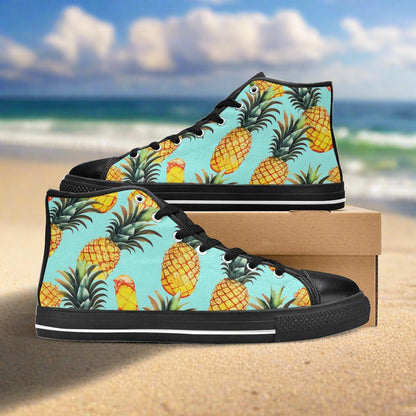 Peacock Pink Cream Unique MEN Bold Art - Freaky Shoes | Custom Art Sneakers