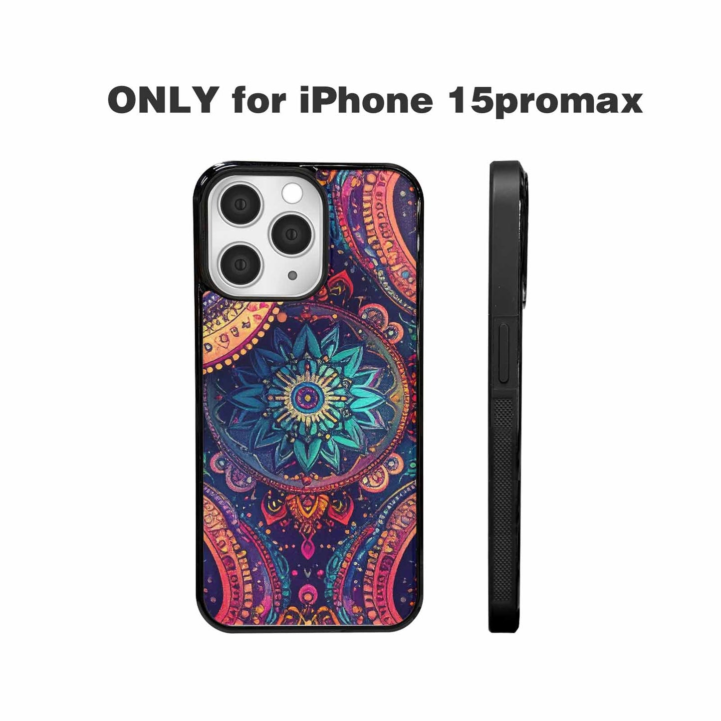 iPhone 15 Pro Max Case — Paisley Mandala, Custom Made Phone Cover