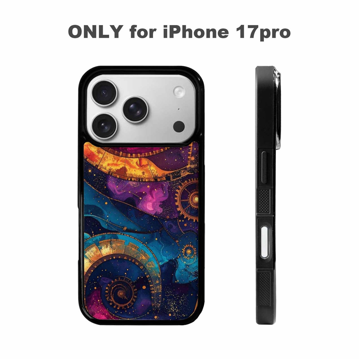 iPhone 17 Pro Case — Steampunk Galaxy Art Seamless Pattern Galaxy, Original Design Phone Case