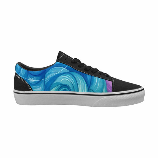 MEN'S Tie Lace-Up Canvas Wallpaper Art Custom Sneakers