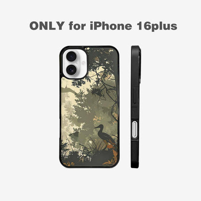 iPhone 16 Plus Case — Hunting Camouflage Pattern With Deer And, Personalized Phone Case