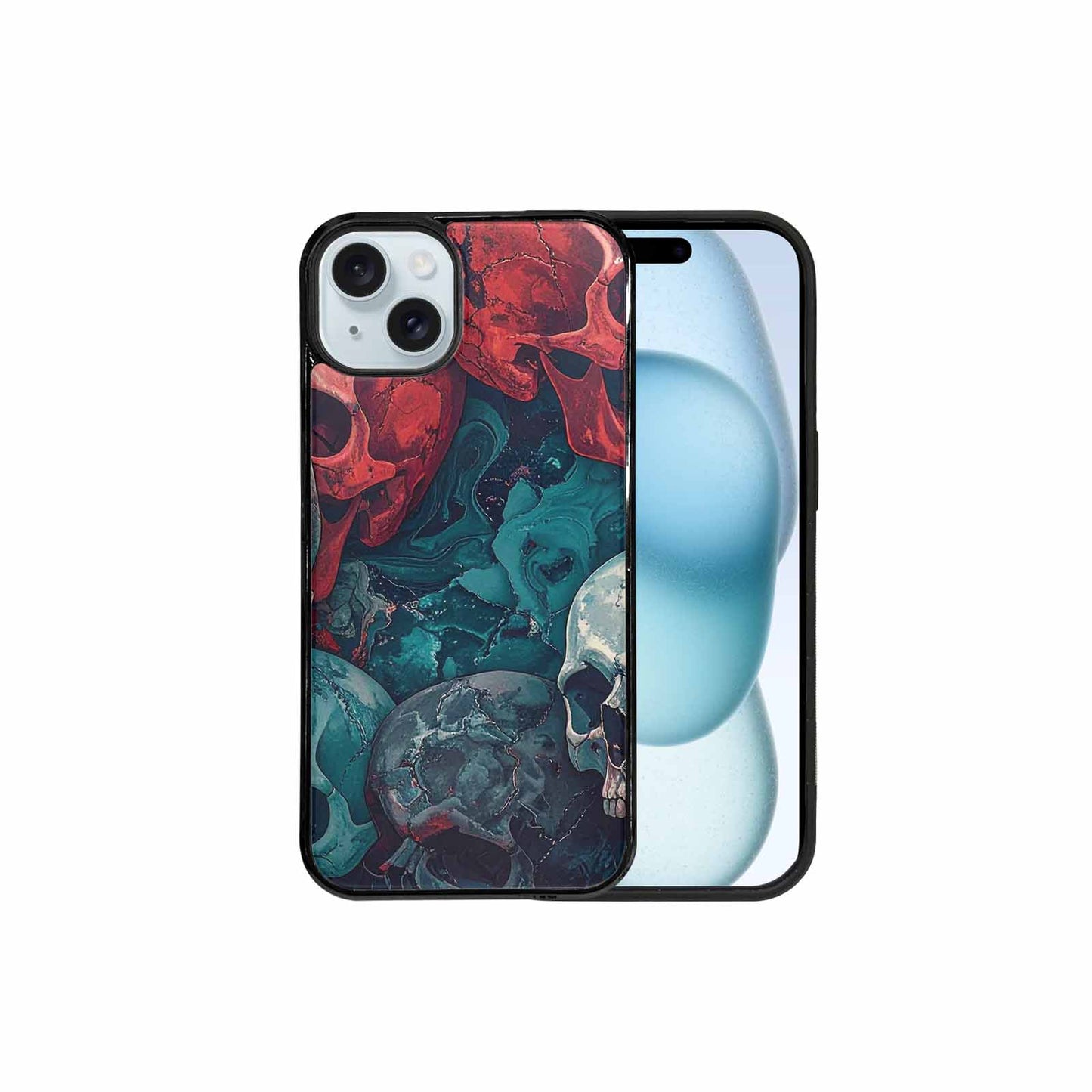 iPhone 15 Plus Case — Marble Skull Custom, Custom Made Phone Cover