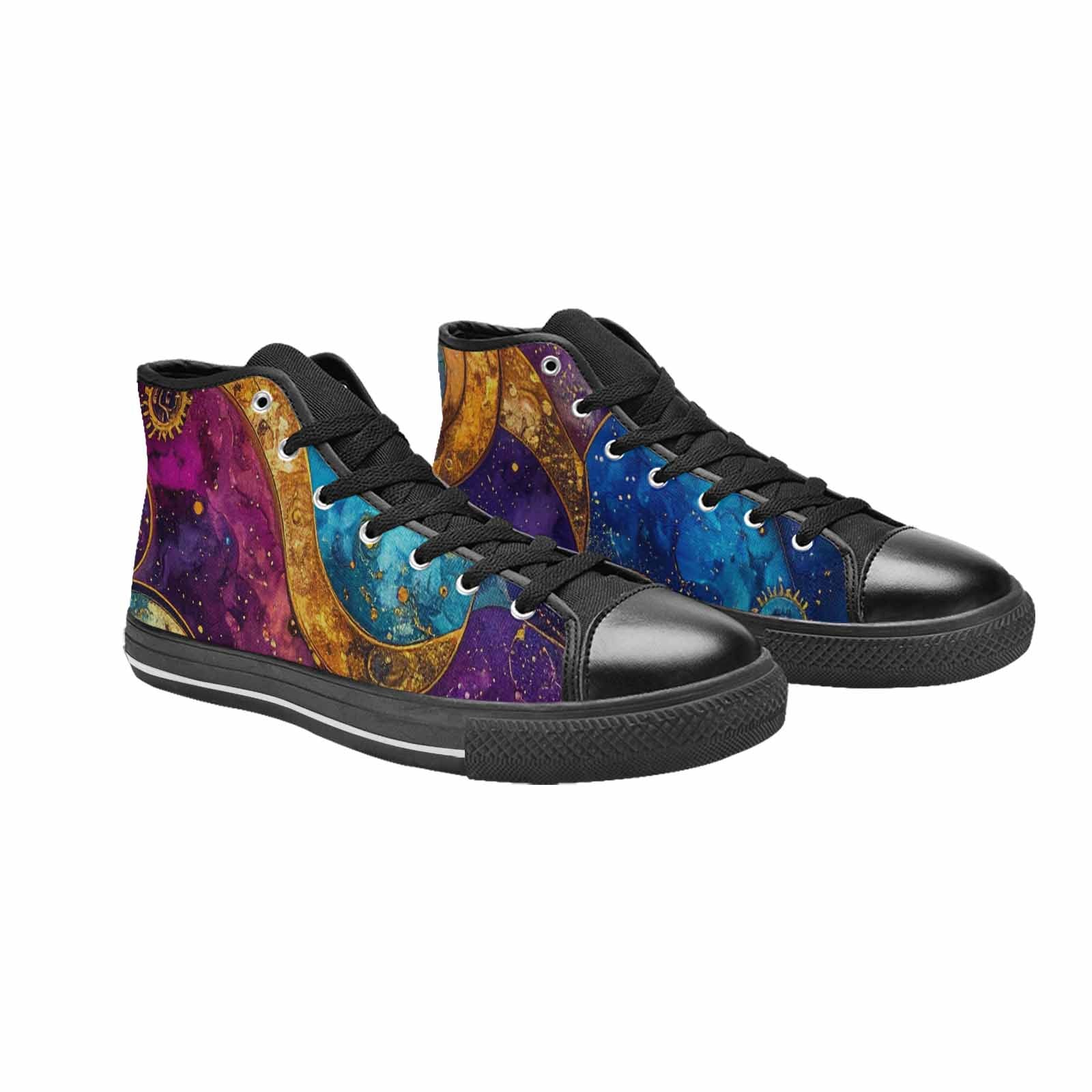 MEN'S Steampunk Galaxy High Top Canvas Dark Academia Custom Shoes
