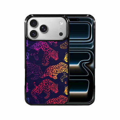 iPhone 17 Pro Max Case — Leopard Print Neon Seamless Animal Print, Custom Art Phone Cover