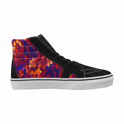 MEN'S Dark Snake Print High Top Canvas Dreamcore Custom Shoes