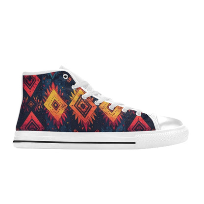 Wild Tribal Ripple 2 Kids' High Top Canvas Shoes