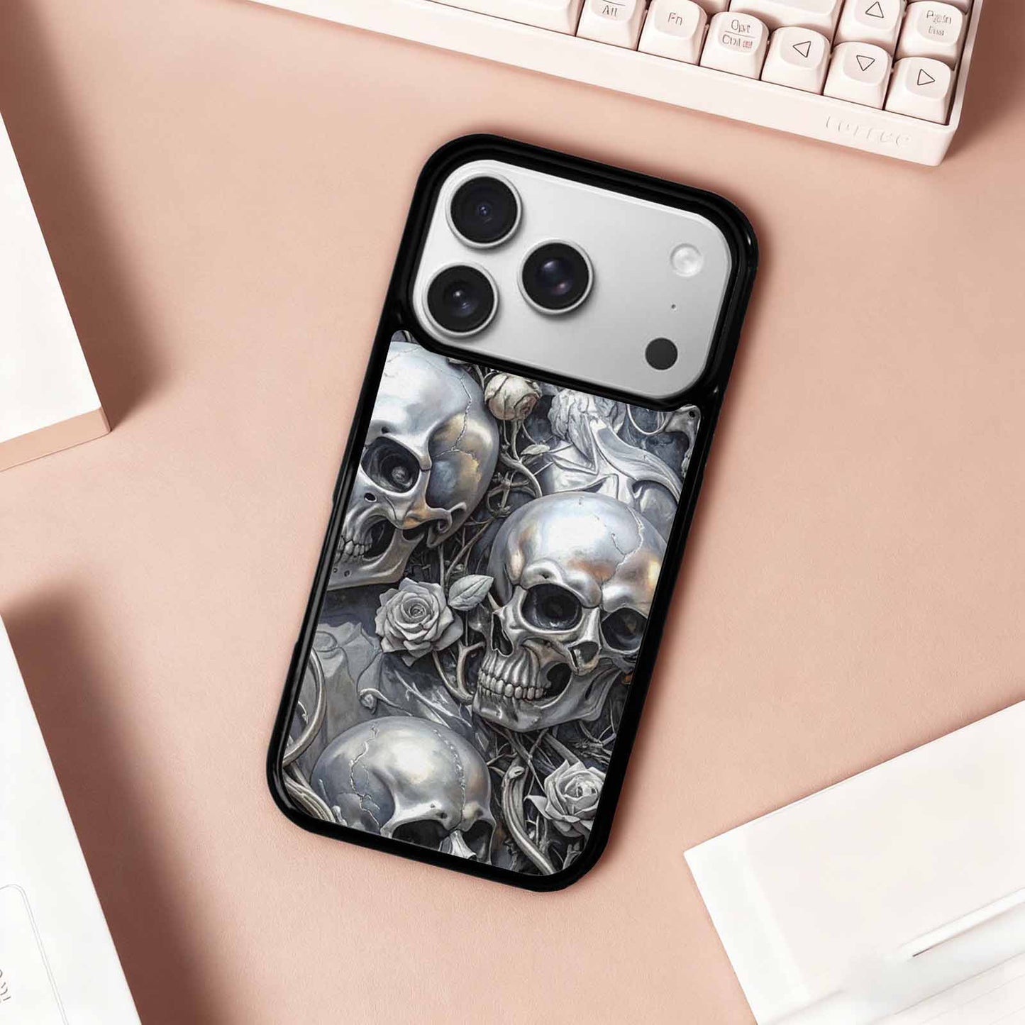 iPhone 17 Pro Case — Seamless Tileable Pattern Of Overlapping Gothic, Personalized Phone Case